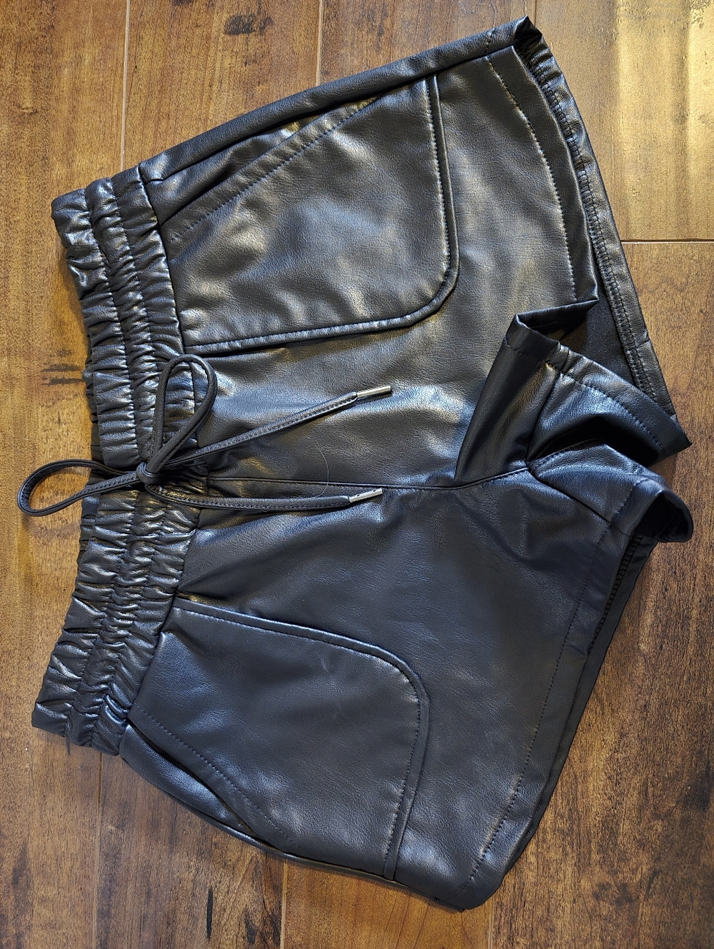 BOGO Rewash Faux Leather Drawstring Shorts